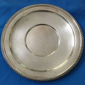 Antique Preisner Sterling Silver 9.5 Inch Large Plate P.S CO 196 Grams